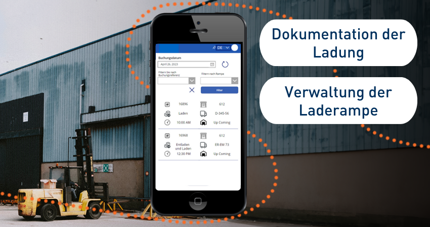 Logistik App im Yard Management System mit der Power Platform von Microsoft 