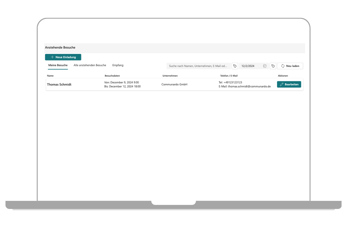 Besuchermanagement-Lösung: von der Einladung bis zum Check-out