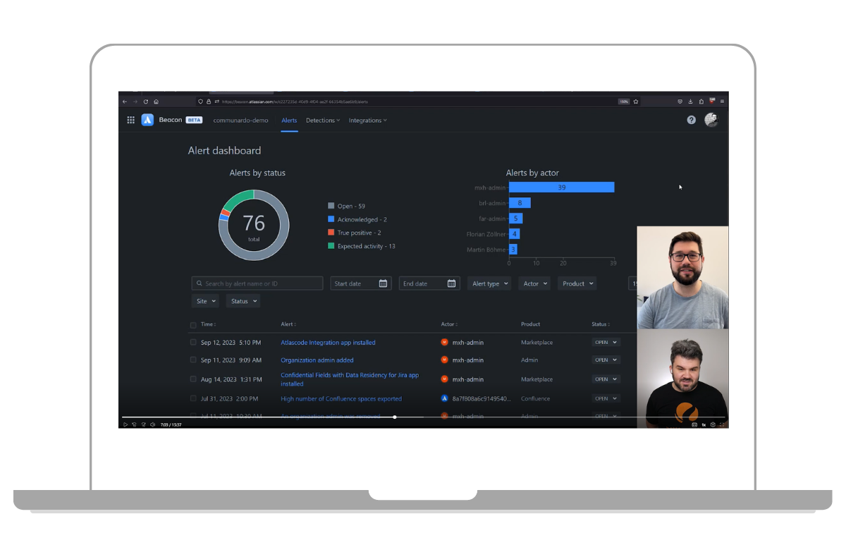 Beacon, die intelligente Bedrohungserkennung in der Atlassian Cloud