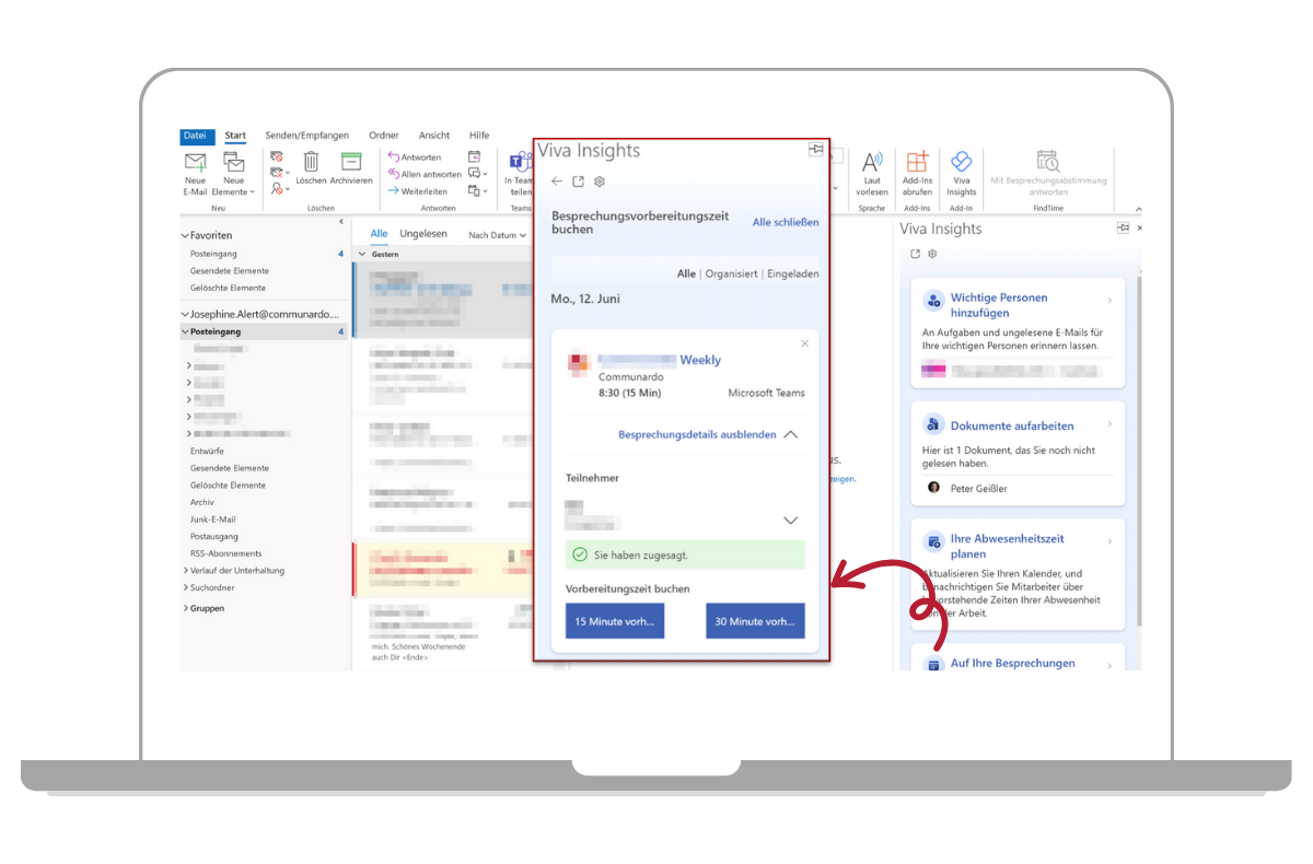 Viva Insights Vorbereitungszeit