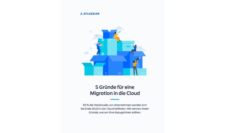 Laden Sie sich das Whitepaper zu den 5 Gründen für eine Cloud Migration runter (Atlassian, Communardo)