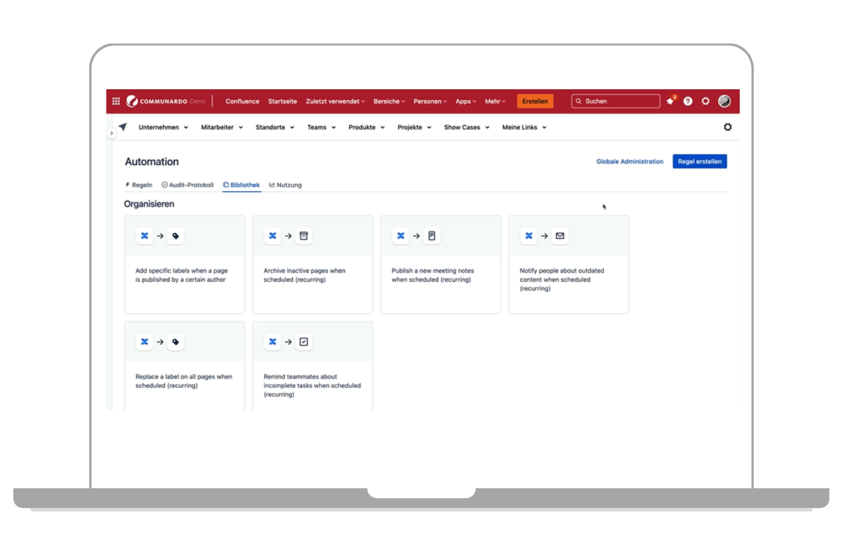 Automatisieren Sie mit Confluence