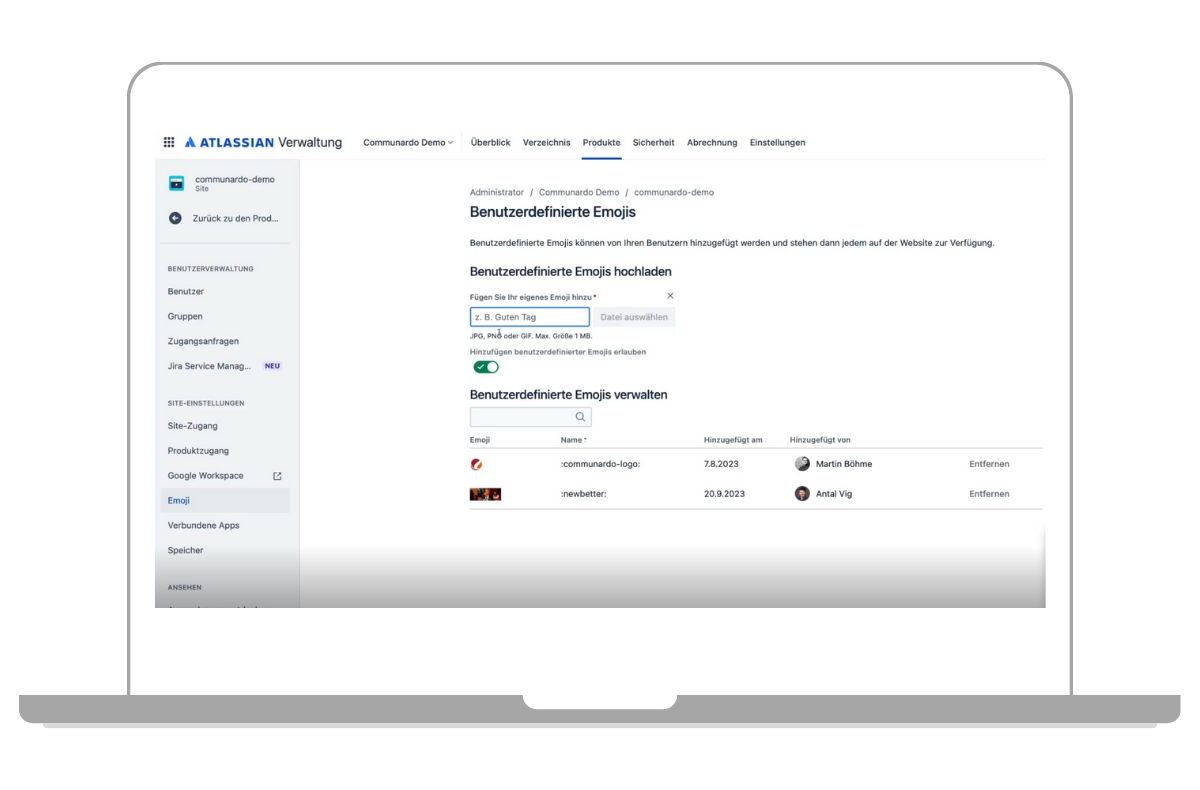 Erfahren Sie wie Sie eigene Emojis in die Atlassian Cloud einfügen