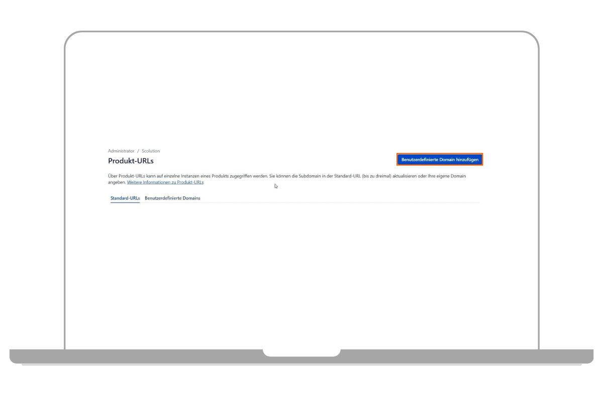 Atlassian Custom Domain neue Domain anlegen