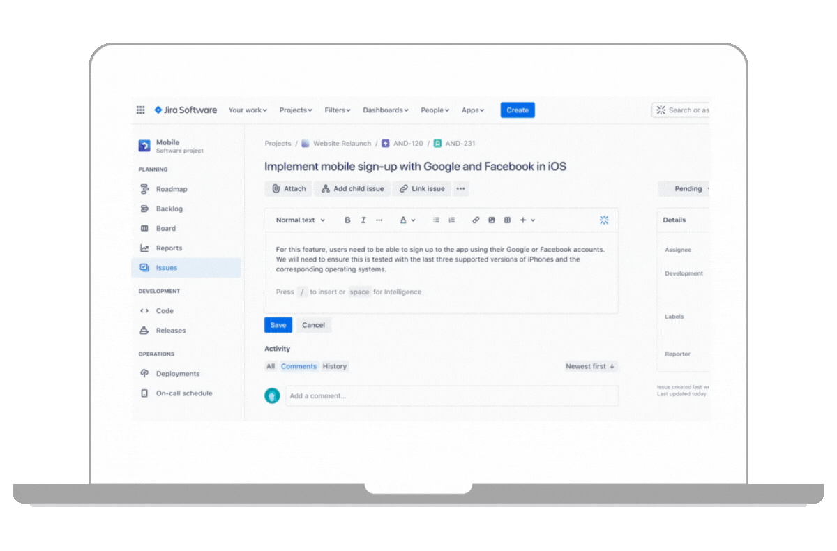 Atlassian Intelligence Informationen erstellen