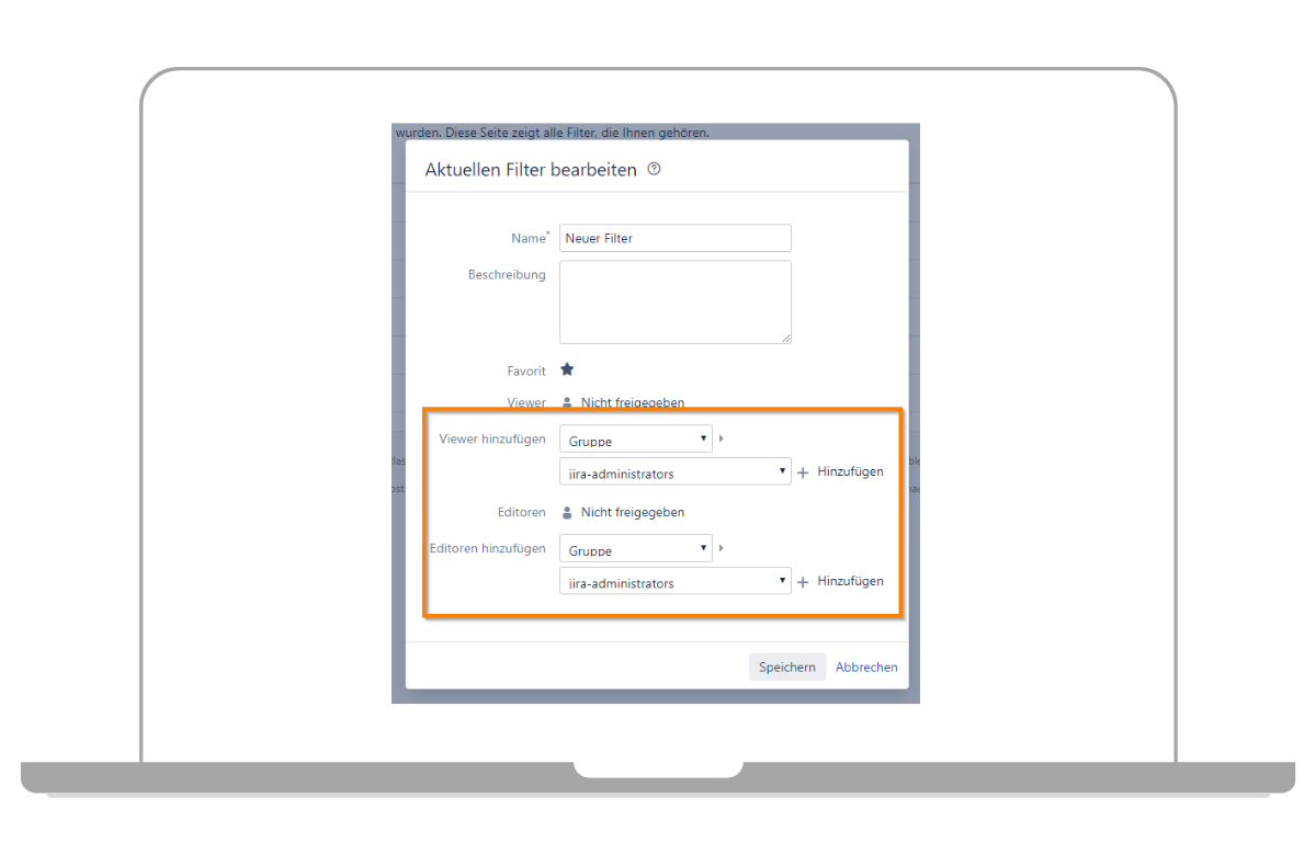 Filter Berechtigungen