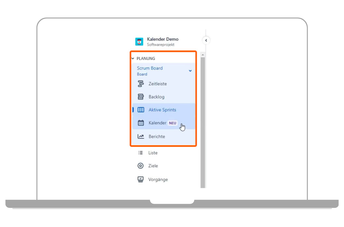 Kalenderansicht in Jira Funktion aktivieren