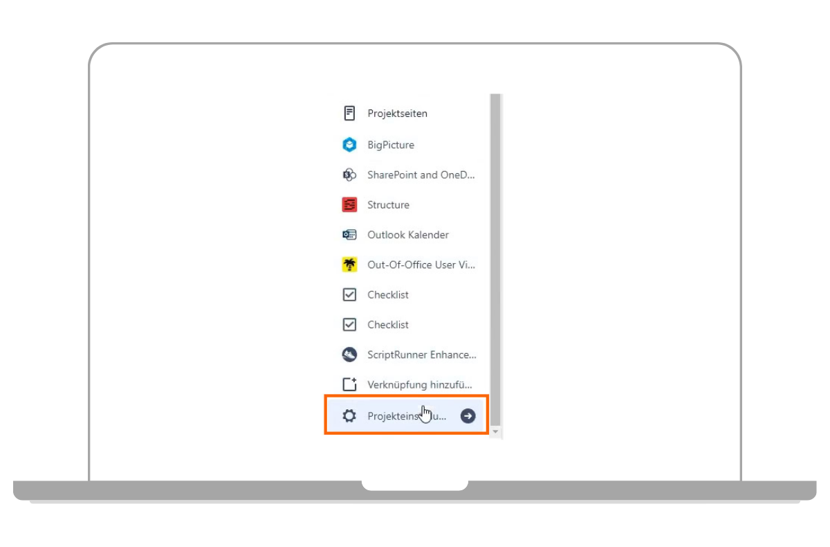 Projekeinstellungen für die Kalenderansicht ändern