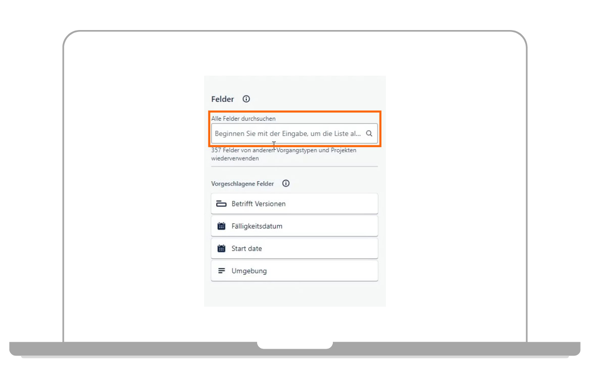 Felder für Kalender suchen
