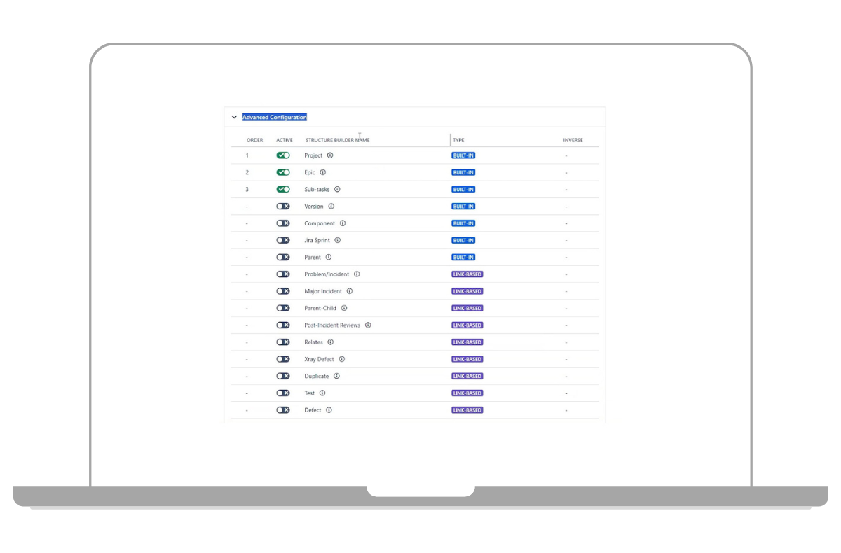 Liste der Structure Builder