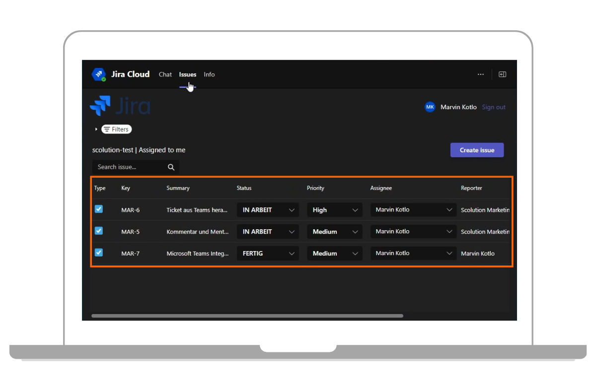 Microsoft Teams Übersicht Tickets