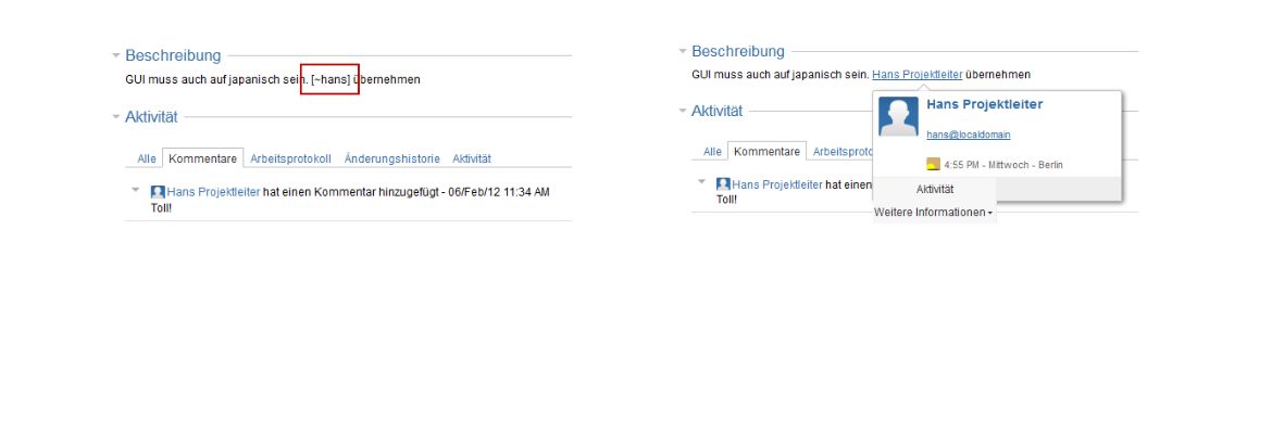 JIRA 5.0_Teilen von Vorgängen und @mention Funktion