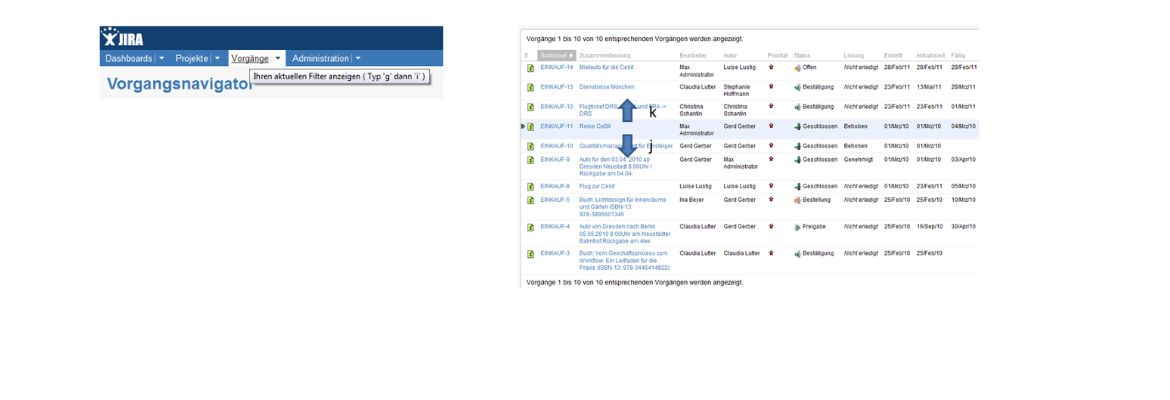 Jira: Mit Shortcuts Funktionen schneller ansteuern