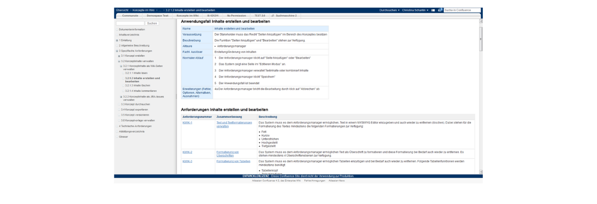Konzepte schreiben mit Atlassian Confluence und JIRA.